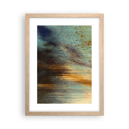 Een poster in een licht eiken lijst - Een niet toevallig kleurrijke compositie - 30x40 cm