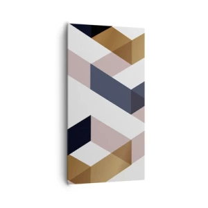 Schilderen op canvas - Vlakken en hoeken - 65x120 cm