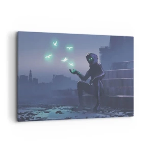 Schilderen op canvas - Het leven komt terug - 120x80 cm