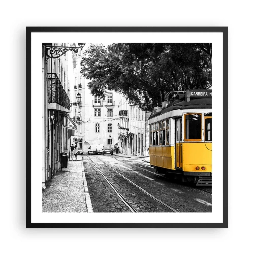 Poster in een zwarte lijst - En op de achtergrond fado - 60x60 cm