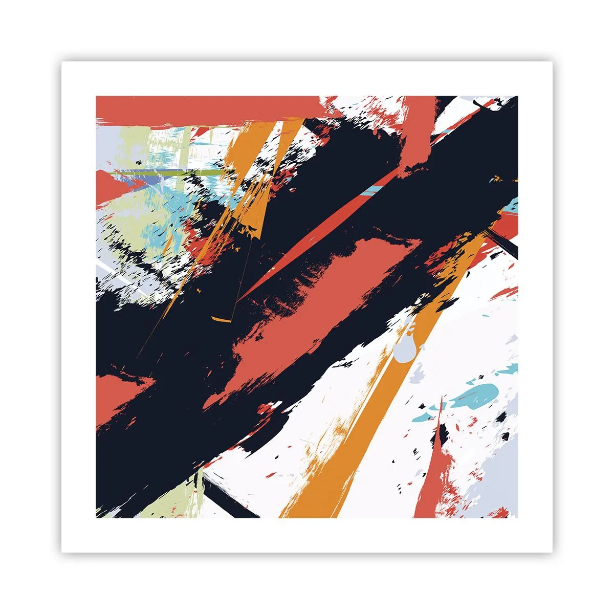 Poster - Dynamische compositie - 50x50 cm