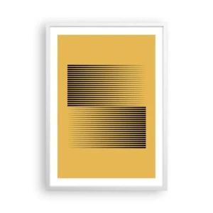 Poster in een witte lijst - Vierkant van tegenpolen - 50x70 cm