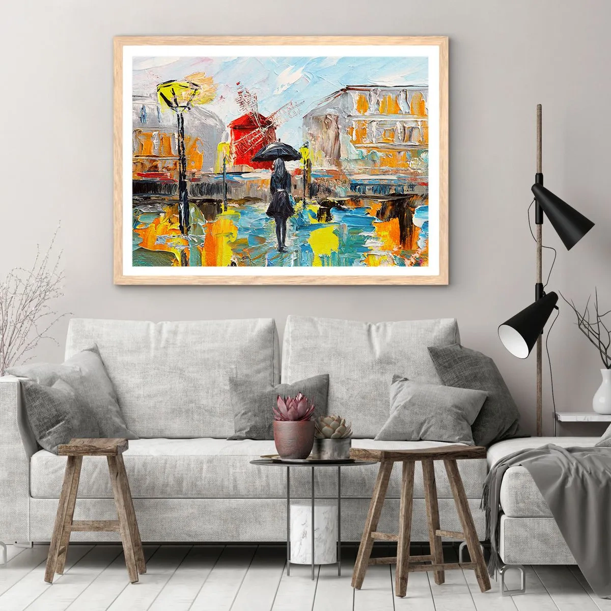 Een poster in een licht eiken lijst - Parijse legendes - 40x30 cm