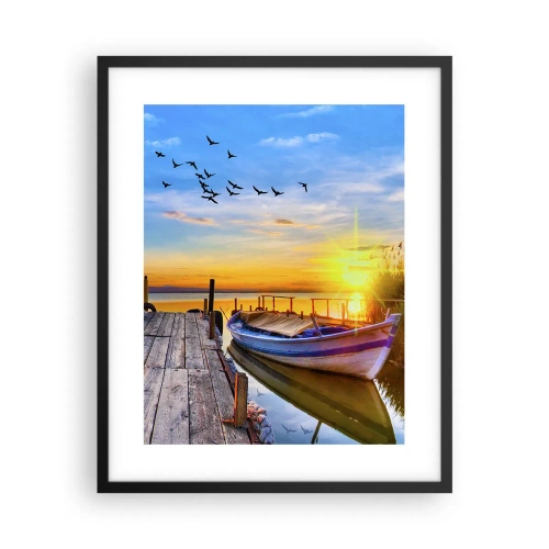 Poster in een zwarte lijst - Ik zie je morgen - 40x50 cm