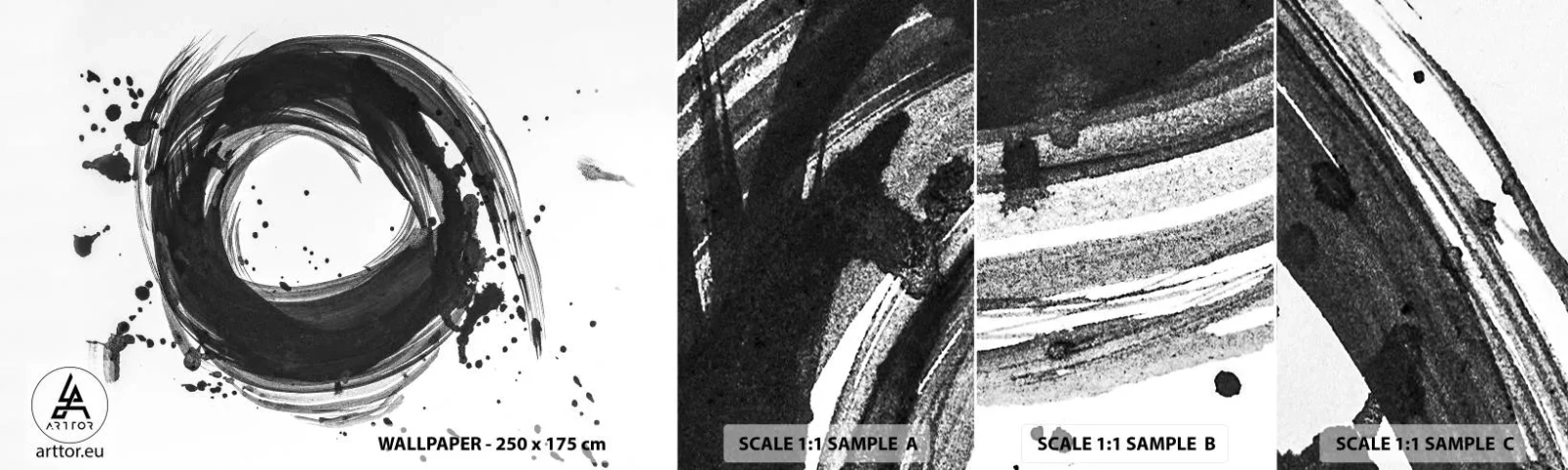 Fotobehang Monster Zelfklevend Deluxe Sticker - De draaikolk van de schepping - Abstractie, Deel, Grafisch - 100x30 cm