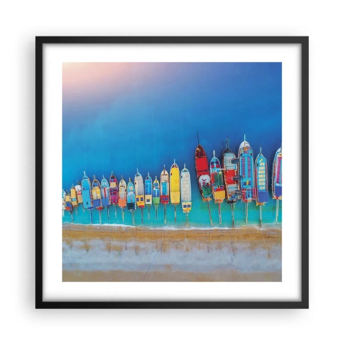 Poster in een zwarte lijst - Vanuit vogelperspectief - 50x50 cm