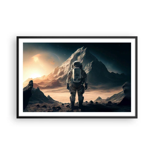 Poster in een zwarte lijst - Nieuwe uitdaging - 91x61 cm