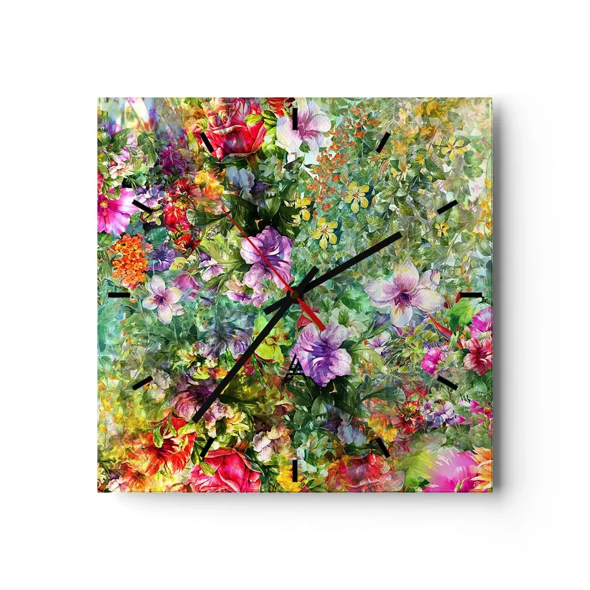 Wandklok - Klok - In bloemen voor verderf - 30x30 cm