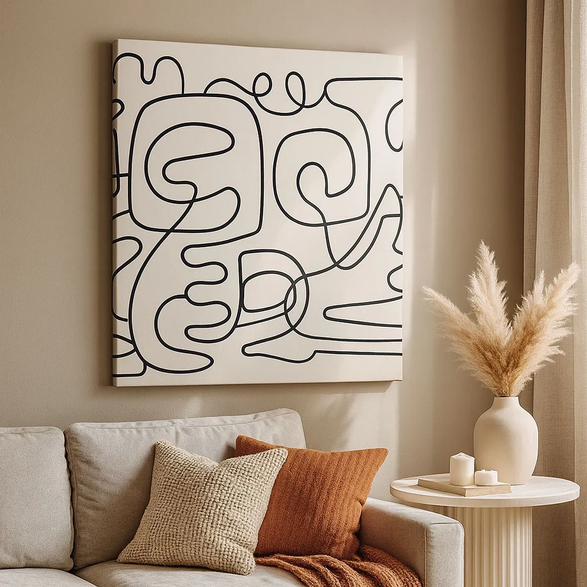 Schilderen op canvas - Volg het pad - 30x30 cm