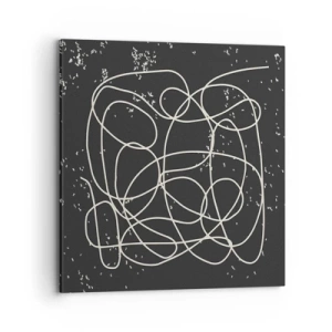 Schilderen op canvas - Dwalende gedachten - 70x70 cm