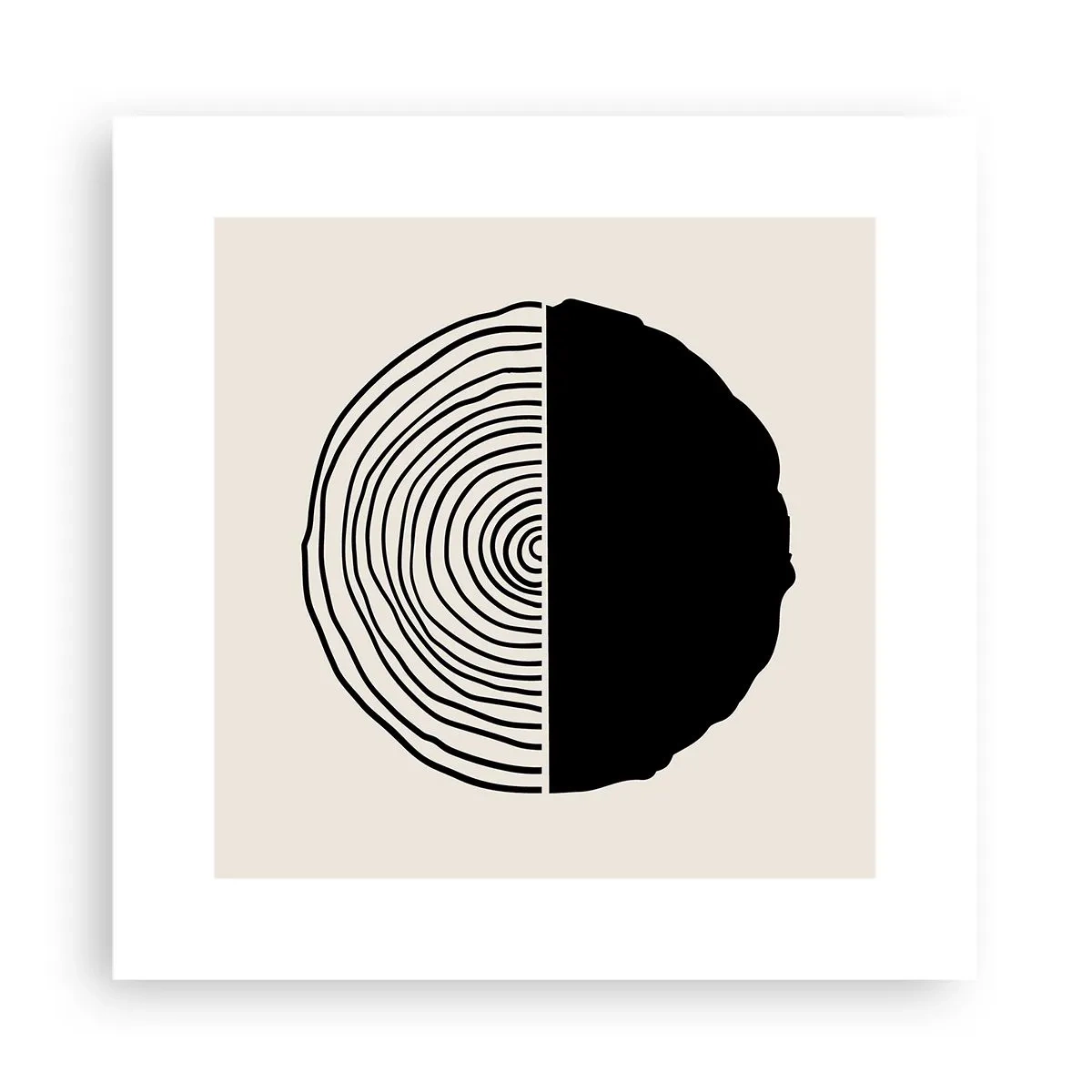 Poster - Half om half - 30x30 cm