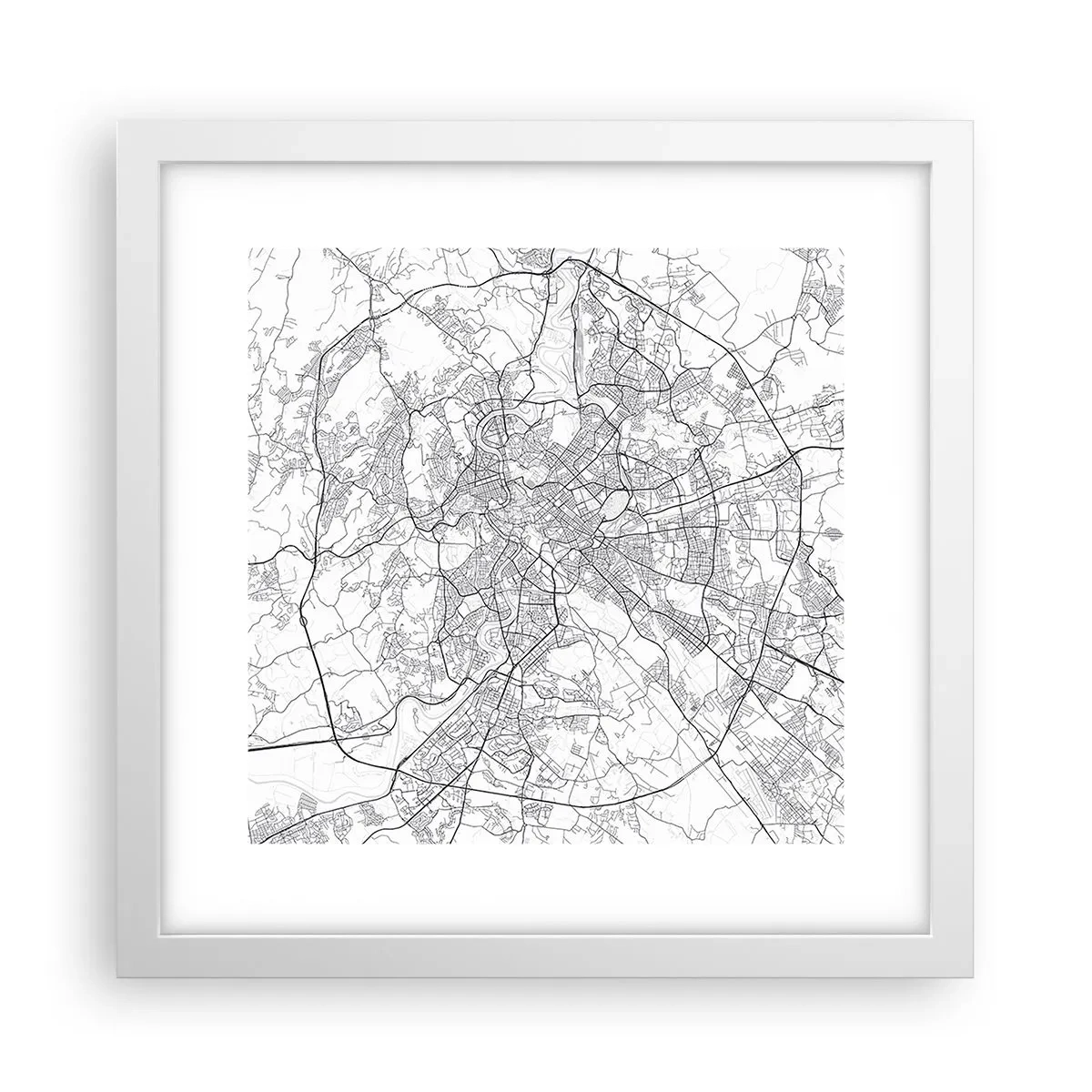 Poster in een witte lijst - Romeinse cirkel - 30x30 cm