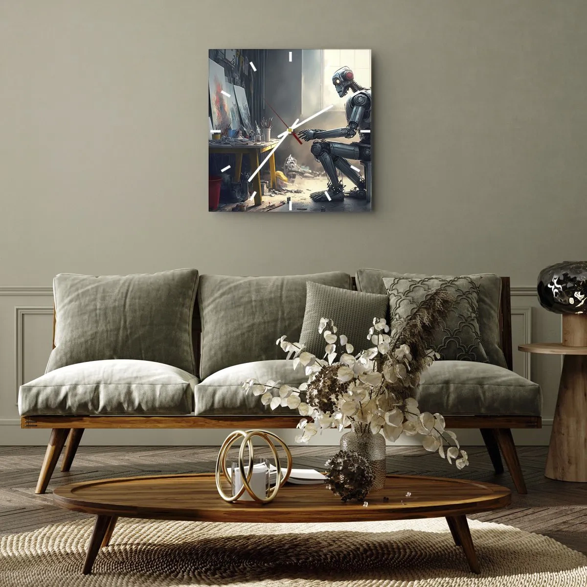 Wandklok - Klok - De scheppingsdaad - 30x30 cm