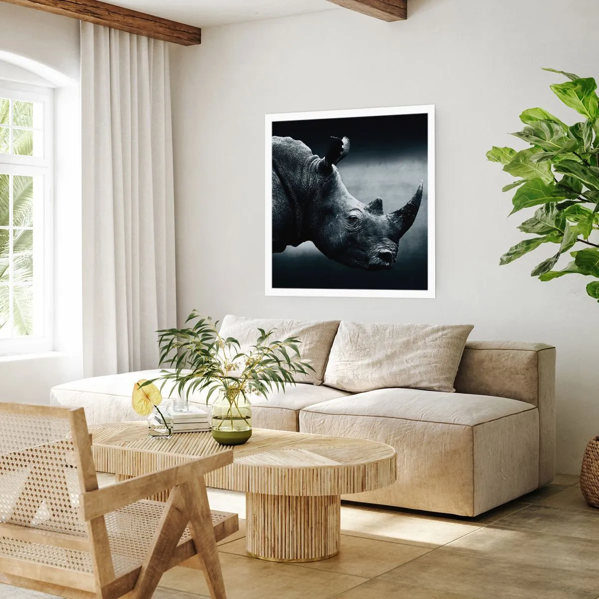 Poster - Rechts profiel - 60x60 cm