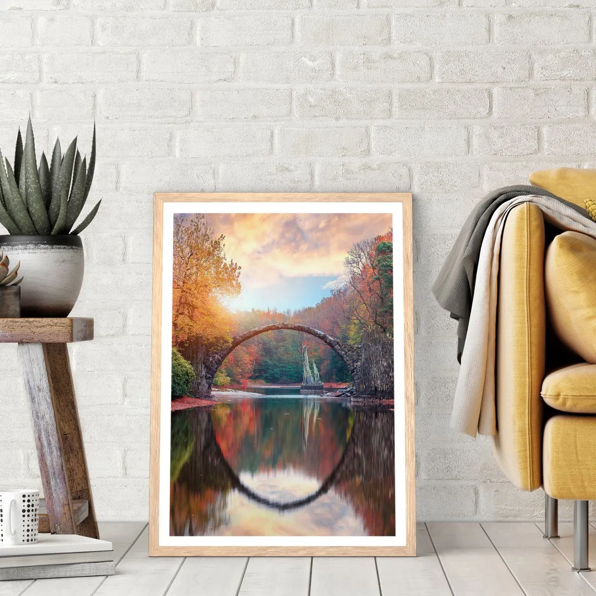 Een poster in een licht eiken lijst - Aan de andere kant van de spiegel - 70x100 cm