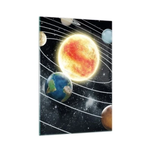 Schilderen op glas - Kosmische dans - 70x100 cm