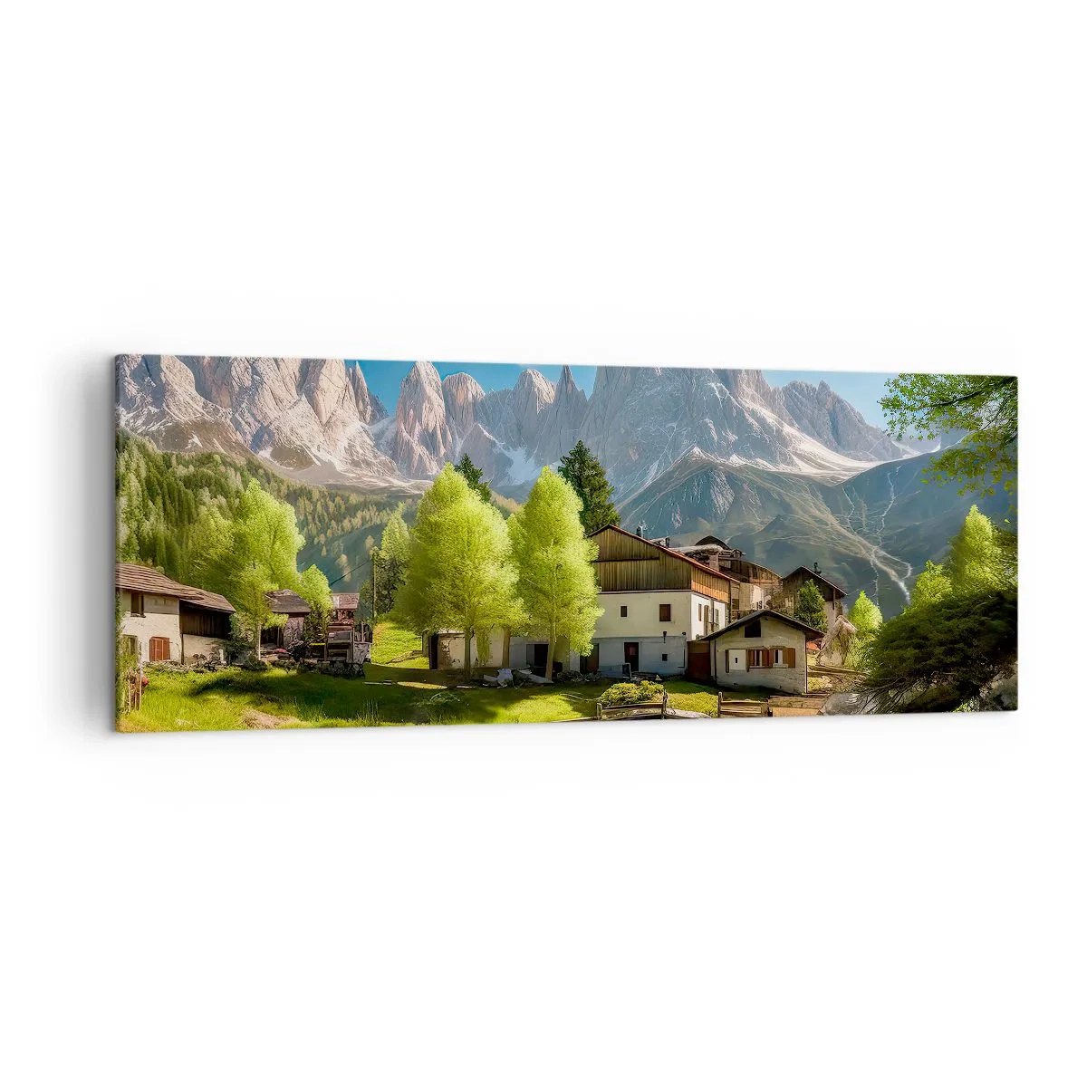 Schilderen op canvas - Alpine idylle - 140x50 cm
