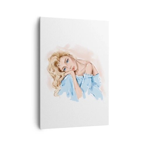 Schilderen op canvas - Dromerig in het blauw - 70x100 cm