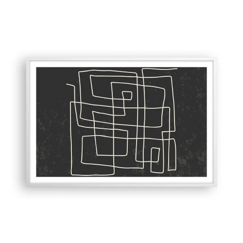 Poster in een witte lijst - Niet zo eenvoudig - 91x61 cm