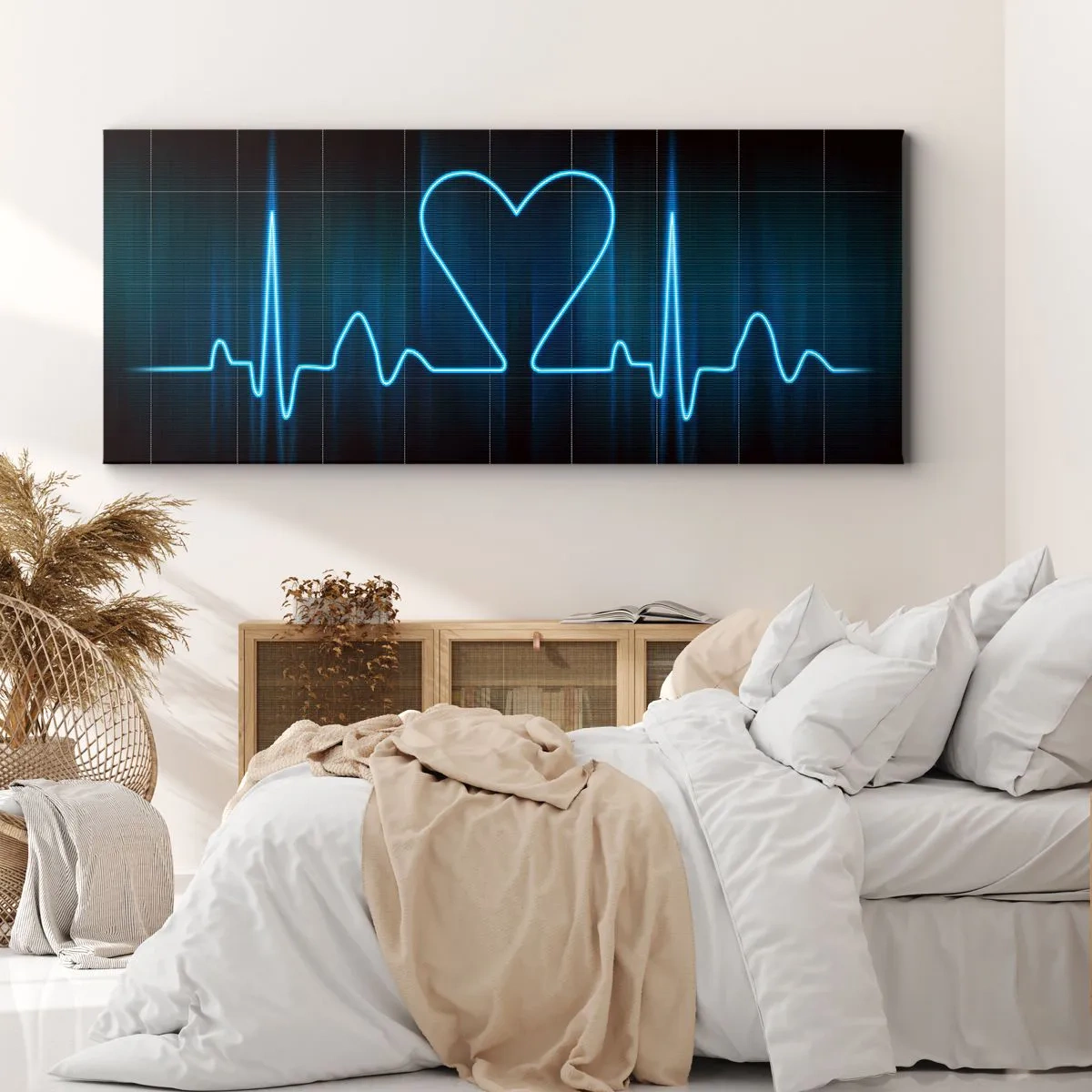 Schilderen op canvas - Op het ritme van het hart - 120x50 cm