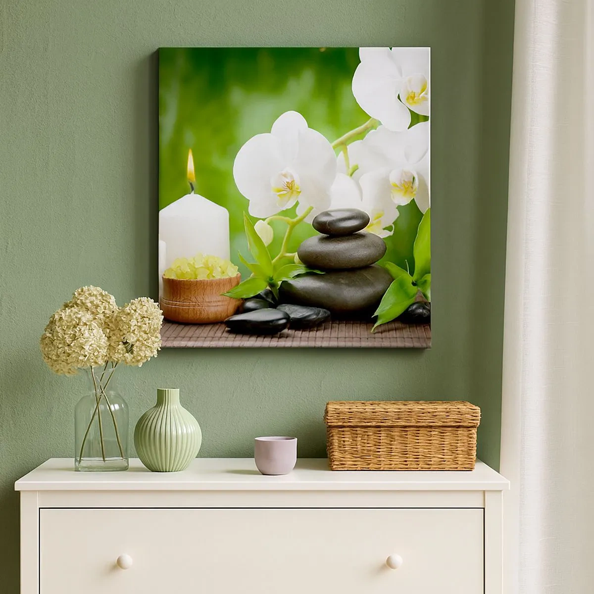 Schilderen op canvas - Geurige, bloemige, delicate aanraking - 30x30 cm