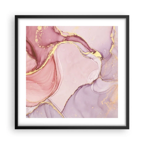 Poster in een zwarte lijst - Een streling van kleuren - 50x50 cm
