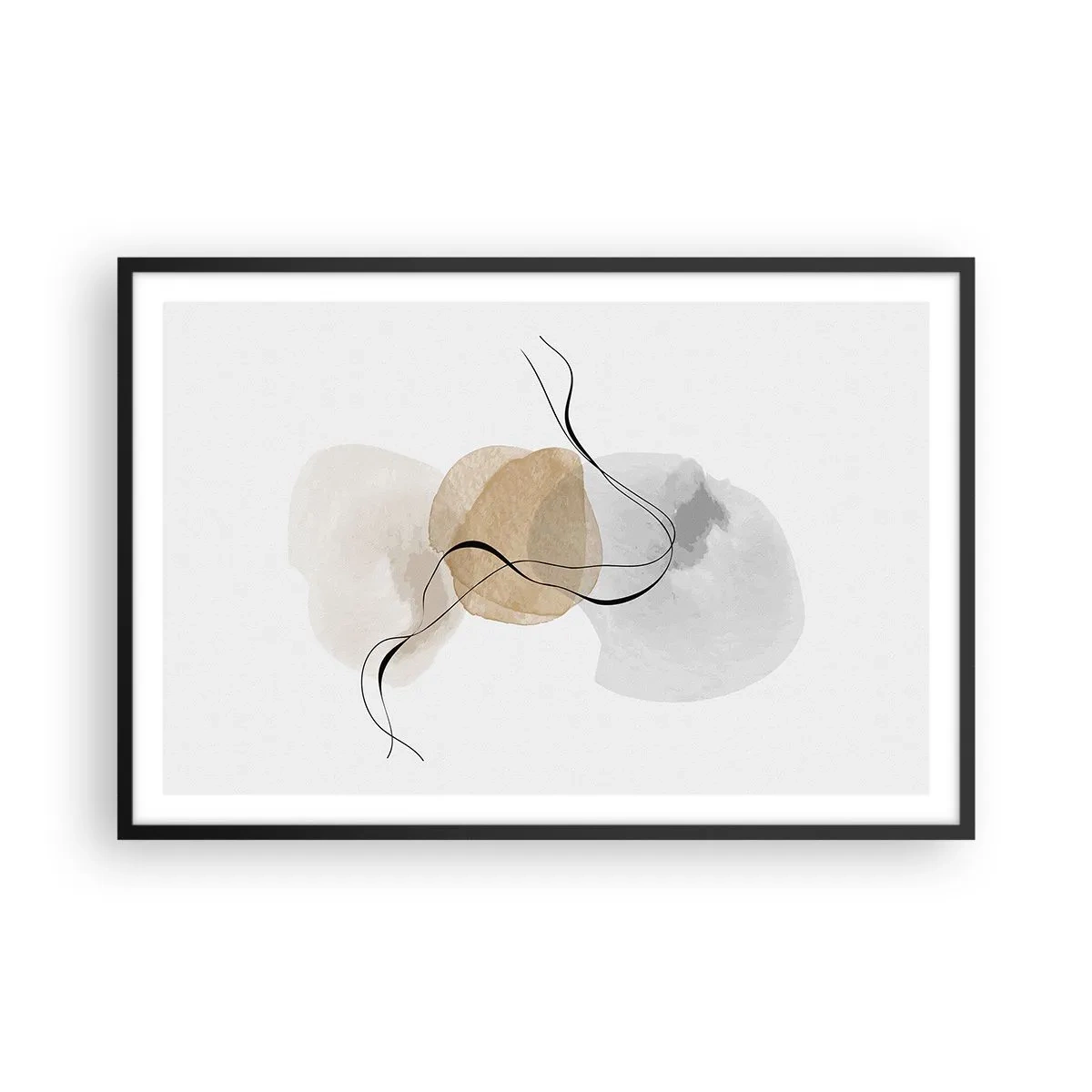 Poster in een zwarte lijst - Lucht kralen - 91x61 cm