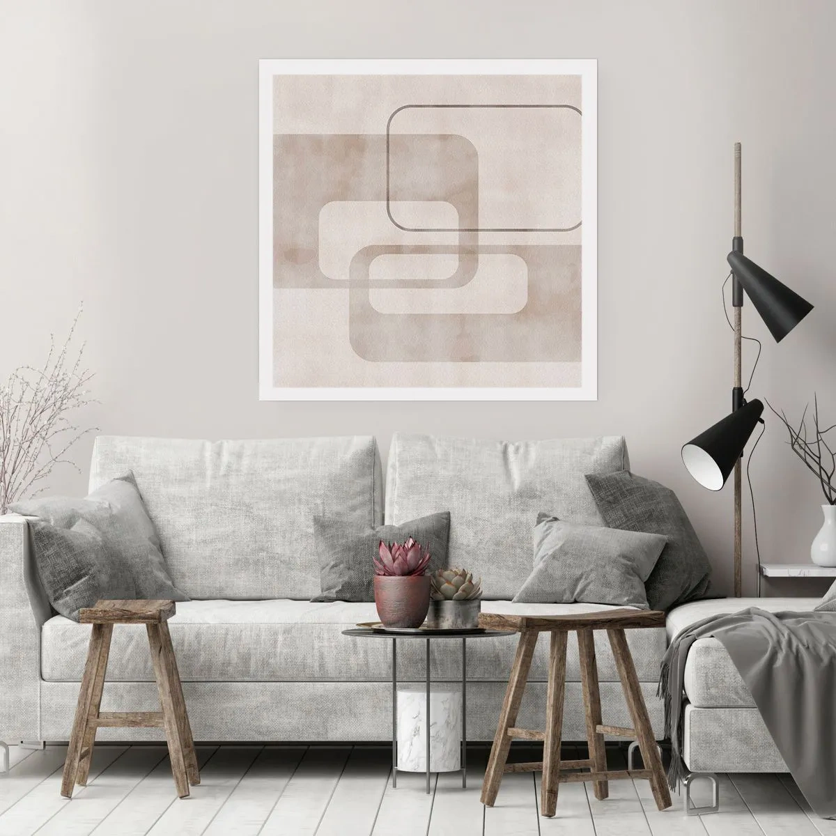 Poster - Geometrische voeg - 40x40 cm