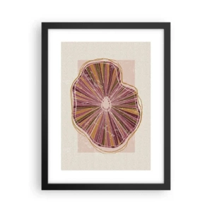 Poster in een zwarte lijst - Stralende abstractie - 30x40 cm