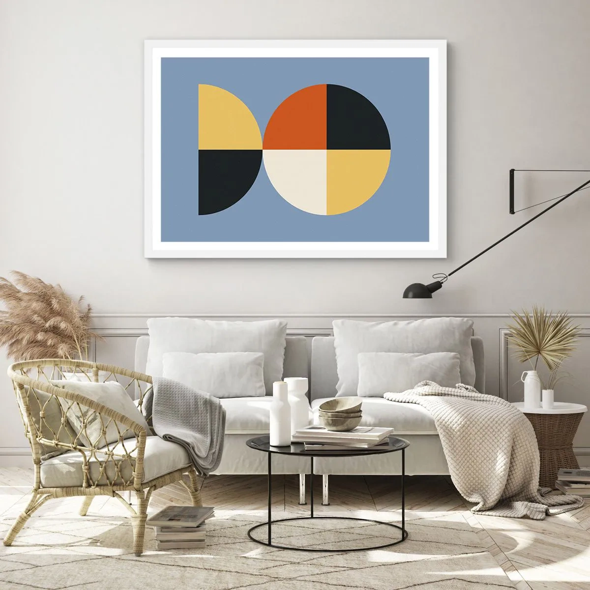 Poster in een witte lijst - Kijk en tel - 100x70 cm