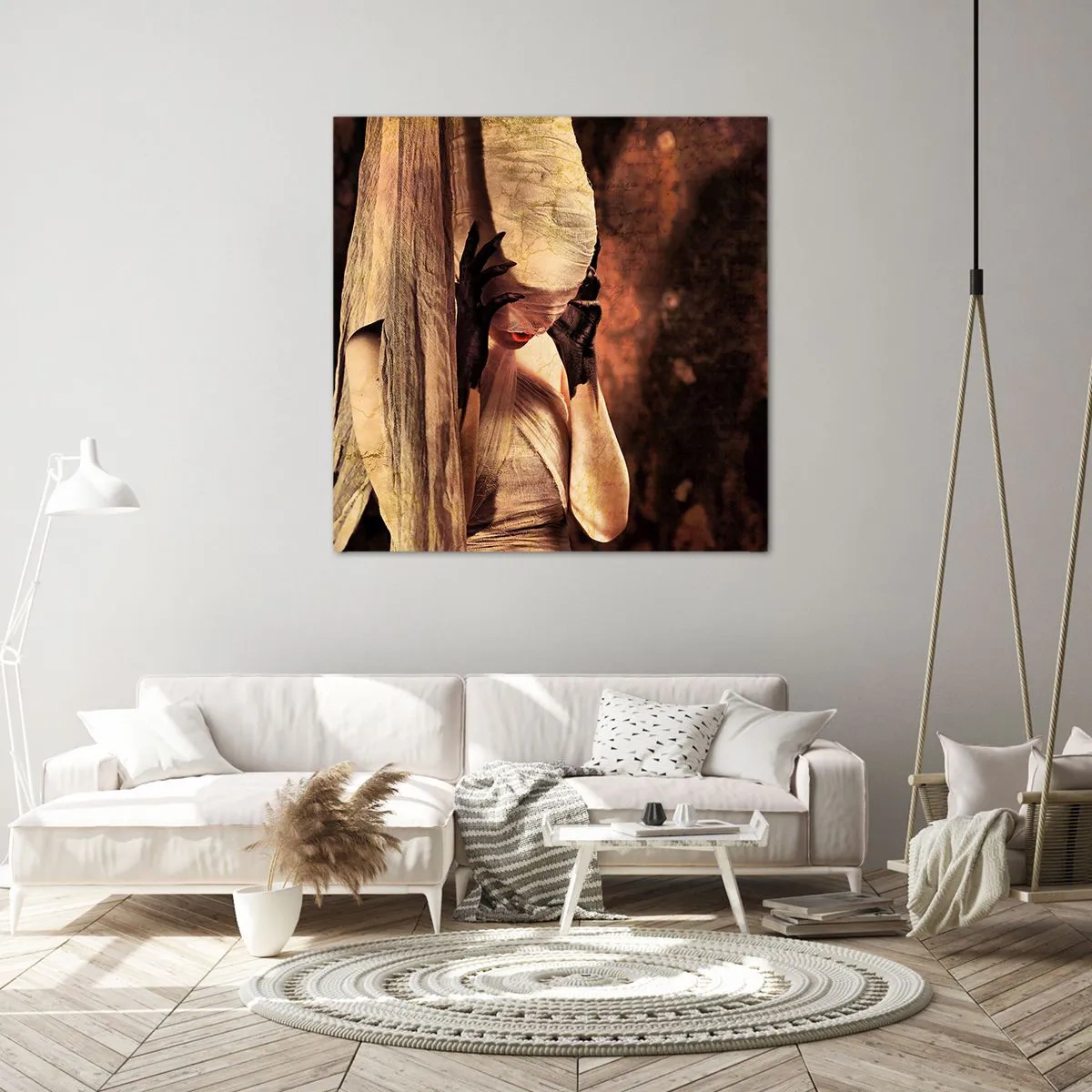 Schilderen op canvas - Tussen goed en kwaad - 40x40 cm