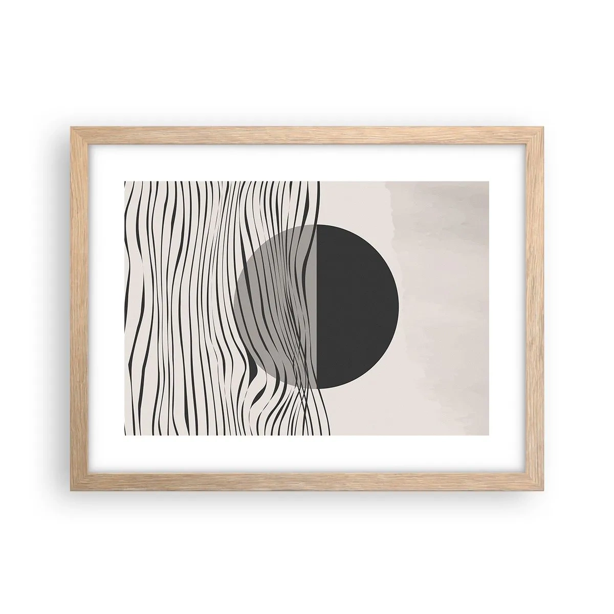 Een poster in een licht eiken lijst - Halve compositie - 40x30 cm