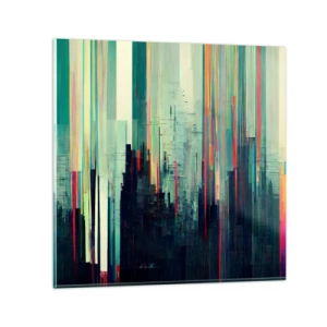 Schilderen op glas - Futuristische stad - 50x50 cm