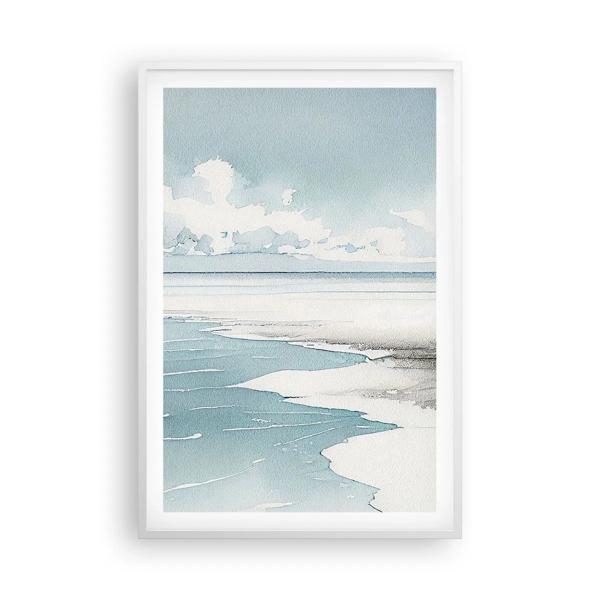 Poster in een witte lijst - Zachte vloed - 61x91 cm