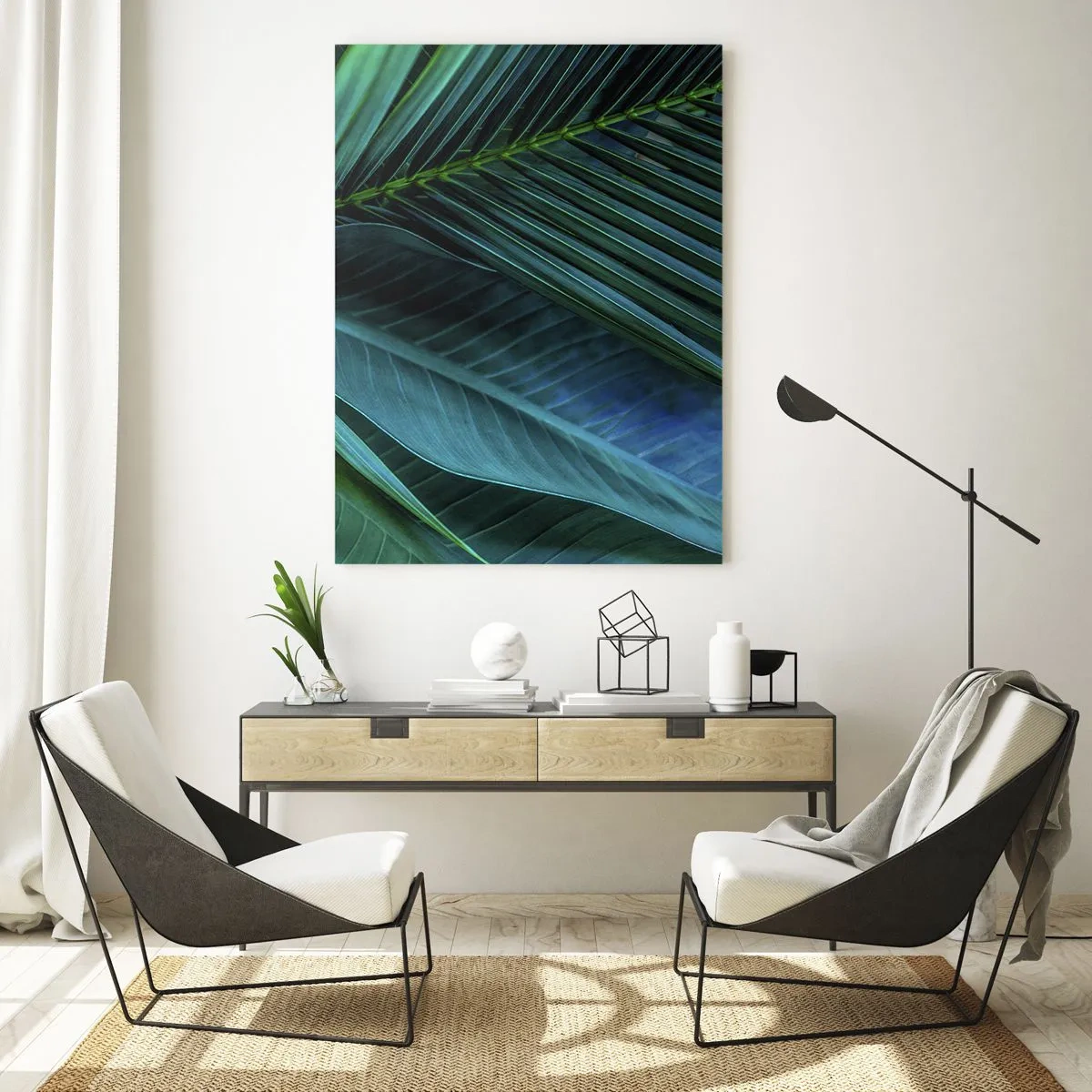 Schilderen op glas - De anatomie van groen - 50x70 cm