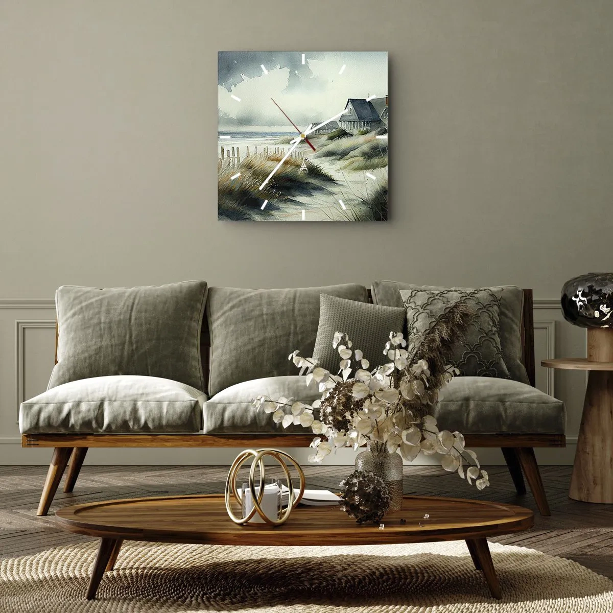 Wandklok - Klok - Weg van de drukte - 40x40 cm