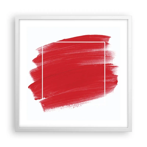 Poster in een witte lijst - Uit het frame - 50x50 cm
