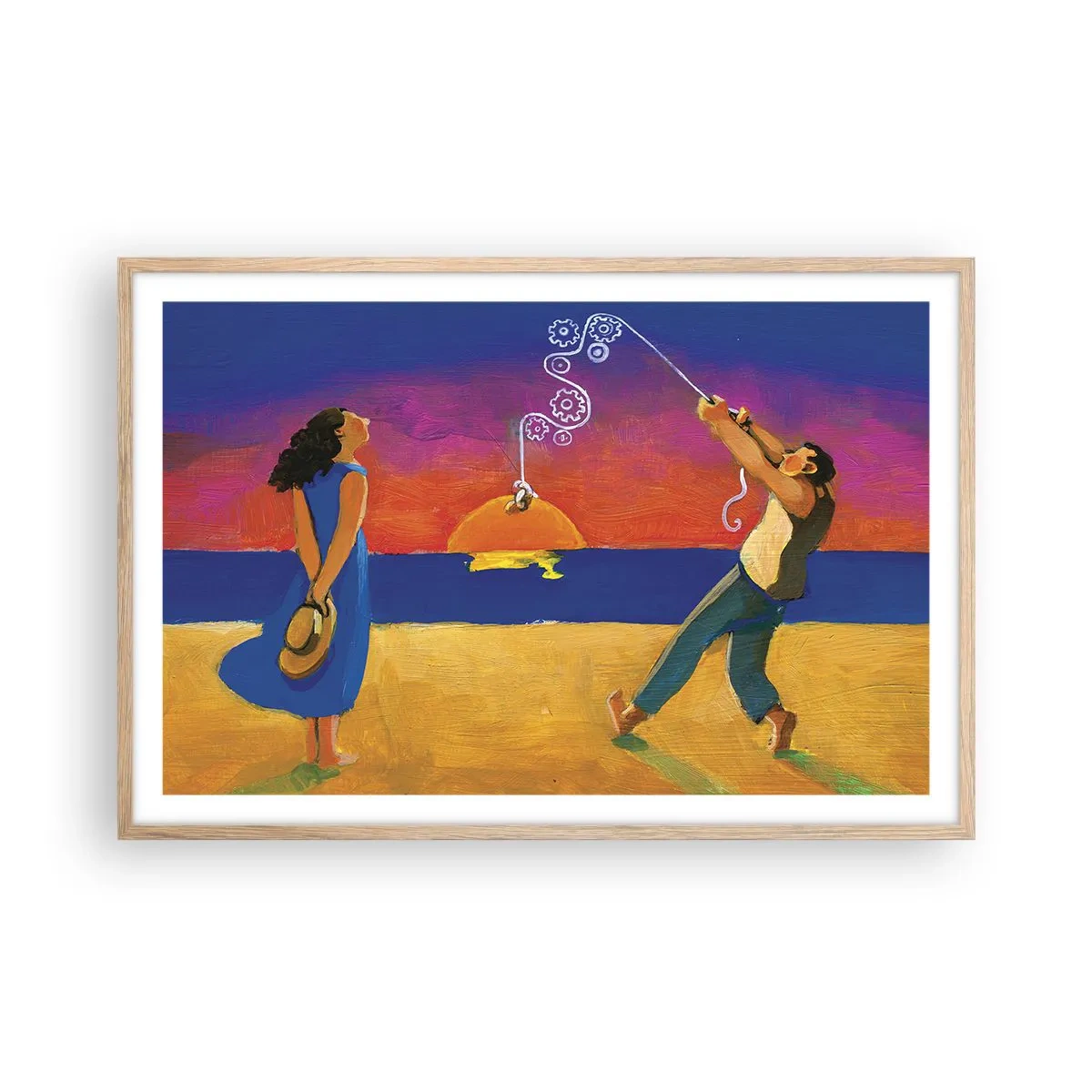 Een poster in een licht eiken lijst - Meer dan een sterretje uit de lucht - 91x61 cm