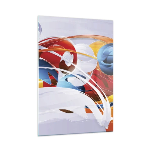 Schilderen op glas - De dans van de elementen - 50x70 cm