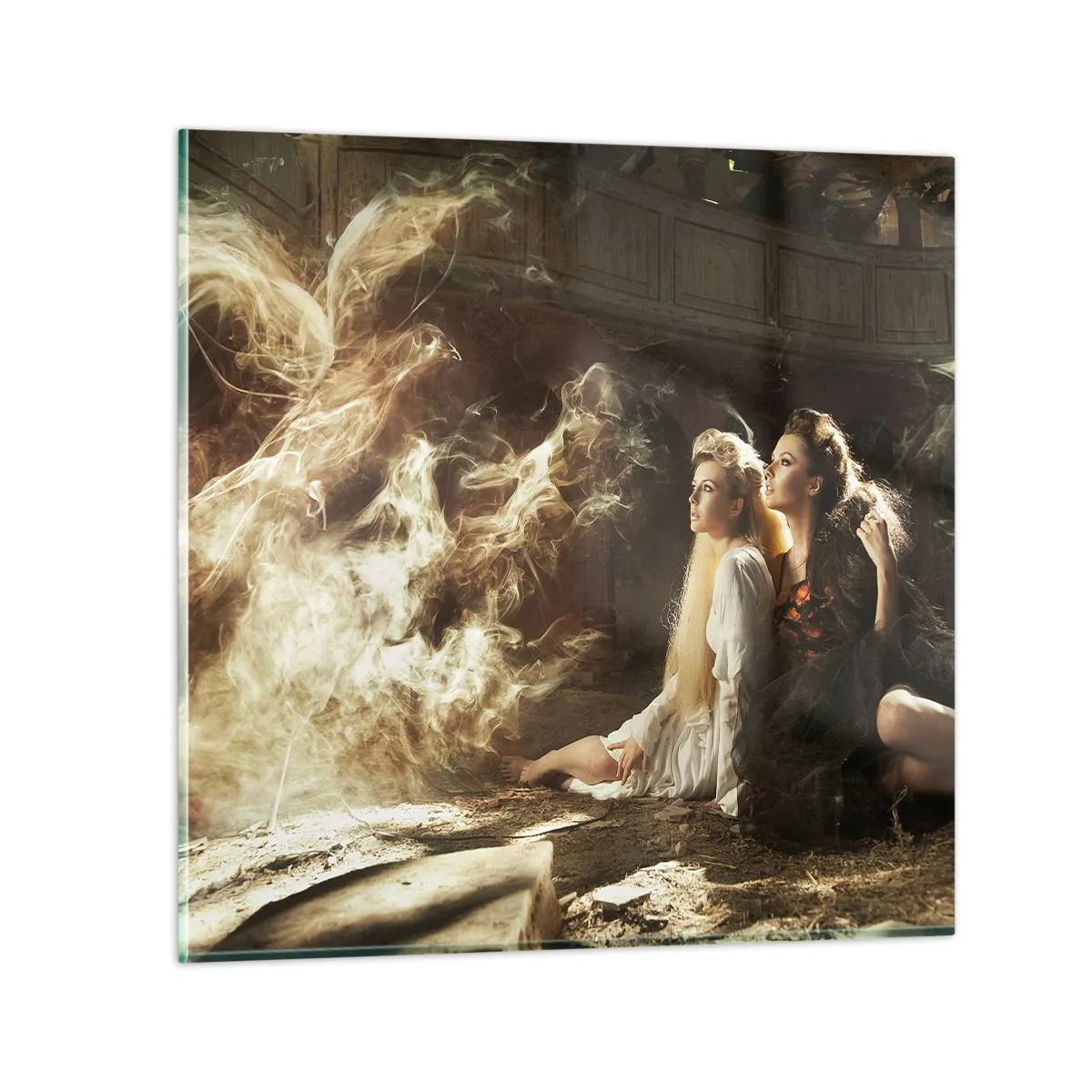 Schilderen op glas - En er was poëzie - 40x40 cm