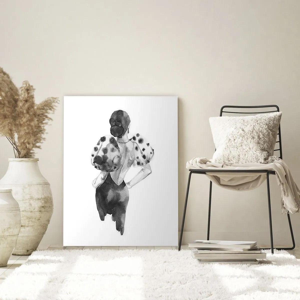 Schilderen op glas - Ze kwam langs - 80x120 cm