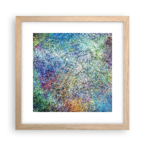 Een poster in een licht eiken lijst - Het is niet zo eenvoudig - 30x30 cm