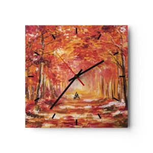 Wandklok - Klok - Koperen bos - 30x30 cm