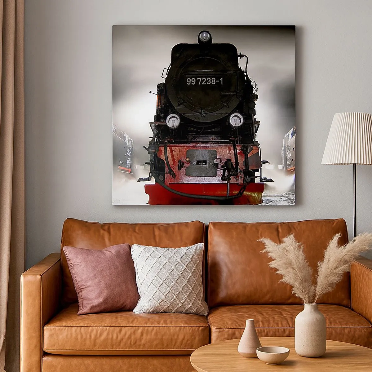 Schilderen op canvas - Hij staat en hapt, hapt en blaast - 30x30 cm