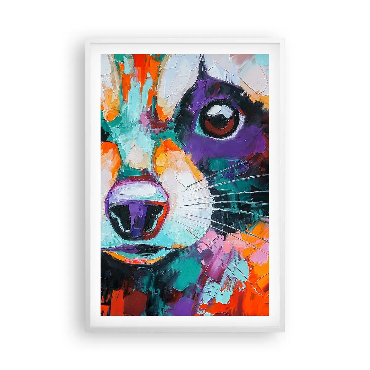 Poster in een witte lijst - Alleen goede emoties - 61x91 cm