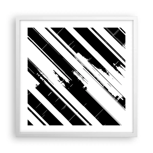 Poster in een witte lijst - Een intense en dynamische compositie - 50x50 cm