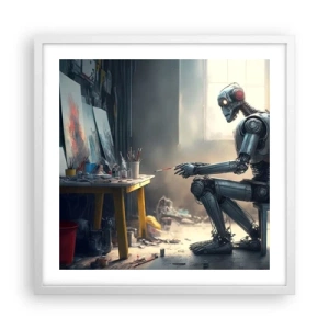 Poster in een witte lijst - De scheppingsdaad - 50x50 cm