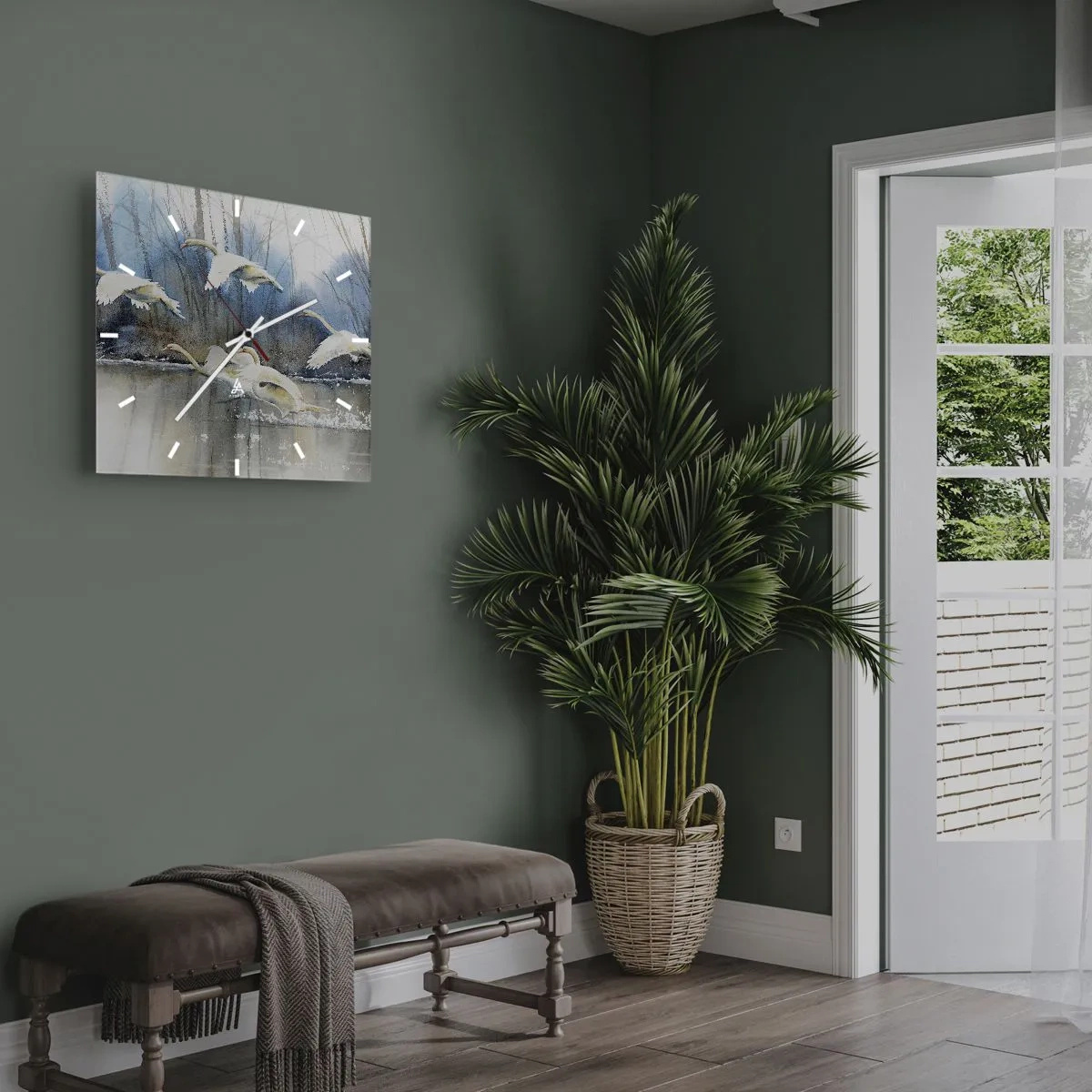 Wandklok - Klok - Zoals in het sprookje over wilde zwanen - 30x30 cm