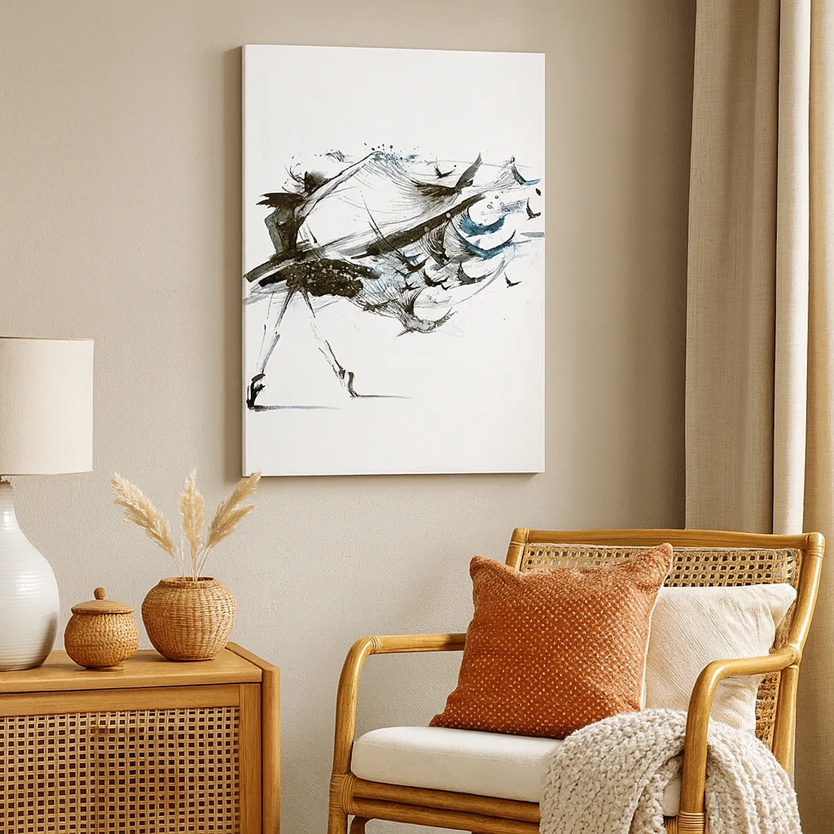 Schilderen op canvas - De magie van muziek bevrijdt je van betovering - 50x70 cm