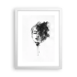 Poster in een witte lijst - Waar droomt het meisje over? - 30x40 cm